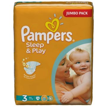 Подгузники Pampers Sleep&Play Midi (4-9 кг) Джамбо упаковка 78 шт