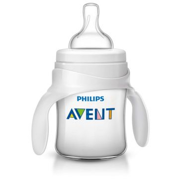 Бутылочка для кормления Avent Philips серия Classic+ из полипропилена с ручками (125 мл 4 мес+) SCF625/02