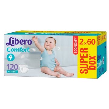 Подгузники Libero comfort размер L (7-14 кг) 120 шт