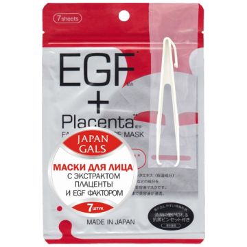 Маска Japan Gals с плацентой и коллагеном Facial Essense Mask 7 шт