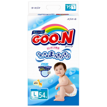 Подгузники Goo.N размер L (9-14 кг) 54 шт