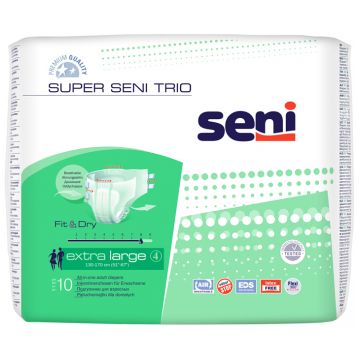 Подгузники Super Seni Trio 4 extra large, талия 130-170 см  (10 шт) SE-094-XL10-A03