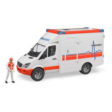 02-536 Игрушка Bruder MB Sprinter скорая помощь с фигуркой водителя