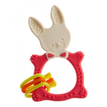 RBT-001R Универсальный прорезыватель BUNNY TEETHER (коралловый)