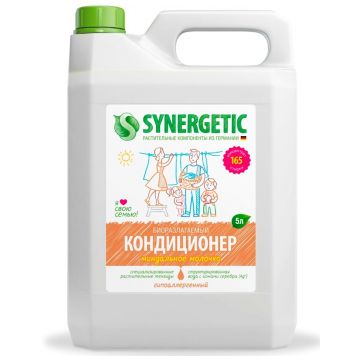 Кондиционер для белья Synergetic Миндальное молочко, 5 л