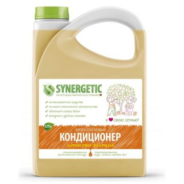 Кондиционер для белья Synergetic Цитрусовая фантазия, 2,75 л