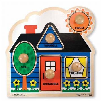 Развивающая игрушка Melissa&Doug Мои первые пазлы Первые фигуры (5 эл.) 2053М