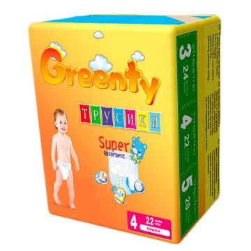 Трусики Greenty L (10-14 кг) 22 шт