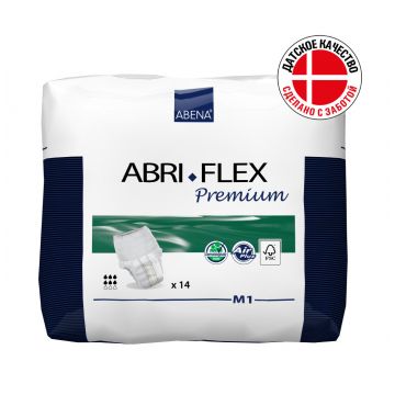 Трусики Abena Abri-Flex M1 объем 80-110 см впитываемость 1400 мл (14 шт)