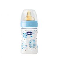 Бутылочка Chicco Well-Being Boy + соска латексная, с 0 мес, 150 мл