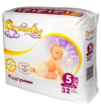 Подгузники Greenty Premium размер 5 (+13 кг) 32 шт