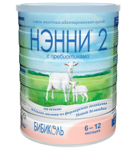 Молочная смесь Нэнни 2 с пребиотиками на основе козьего молока с 6 мес 800 г
