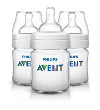 Бутылочка для кормления Avent Philips серия Classic+ из полипропилена (125 мл 0 мес+ 3 шт) SCF560/37