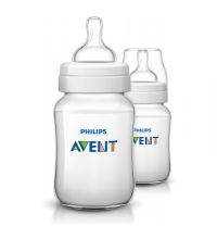 Бутылочка для кормления Avent Philips серия Classic+ из полипропилена (260 мл 1 мес+ 2 шт) SCF563/27