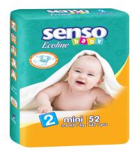 Подгузники Senso Baby Ecoline размер S (3-6 кг) 52 шт