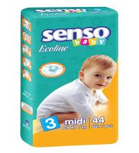 Подгузники Senso Baby Ecoline размер M (4-9 кг) 44 шт