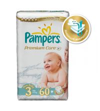 Подгузники Pampers Premium Care Midi (4-9 кг) экономичная упаковка 60 шт