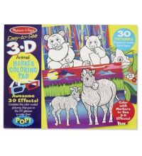 Набор раскрась по цветам Melissa&Doug Животные с 3D очками