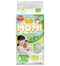 Подгузники MOMI размер S (4-8 кг) 82 шт