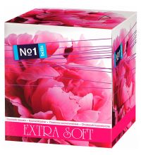 Платочки бумажные косметические Bella №1 Extra Soft  двухслойные, пиония, 80 шт