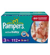 Подгузники Pampers Active Baby Midi (4-9 кг) Джайнт Плюс упаковка 112 шт