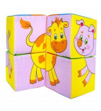 Кубики Мякиши " Животные - 2" 4 кубика 8х8 см 236