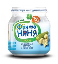 Детское пюре Фрутоняня цветная капуста и кабачок 80 г