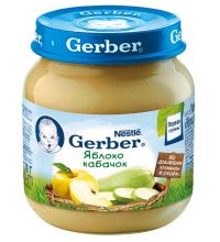 Детское пюре Gerber Яблоко и кабачок 1 ступень 130 г