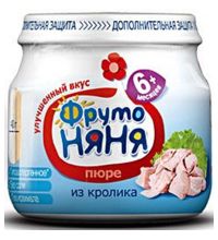 Детское пюре Фрутоняня кролик 80 г