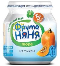 Детское пюре Фрутоняня тыква с 5 мес. 80 г