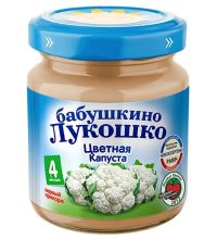 Детское пюре Бабушкино Лукошко цветная капуста с 4 мес. 100 г