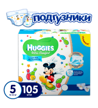 Подгузники Huggies Ultra Comfort Disney для мальчиков 5 (12-22 кг) промо 105 шт