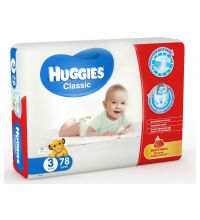 Подгузники Huggies Classic 3 (4-9 кг) мега 78 шт