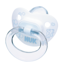 Пустышка Nuk Baby Blue cоска для сна с кольцом силикон р. 1 с рождения