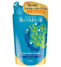 Шампунь-ополаскиватель 2 в 1 восстанавливающий Kracie Umi No Uruoiso с экстрактами морских водорослей, сменная упаковка, 400 мл
