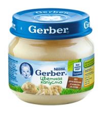 Детское пюре Gerber цветная капуста 1 ступень 80 г