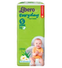 Подгузники Libero Every Day размер ХL (11-25 кг) с ромашкой 56 шт