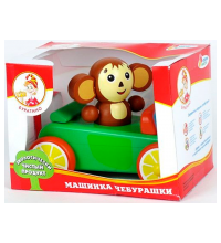 Деревянная Игрушка Играем вместе Чебурашка на машинке