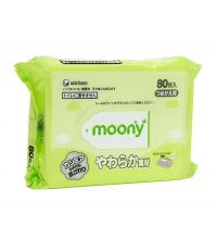 Влажные мягкие салфетки для детей Moony запасной блок 80 шт