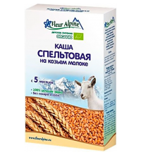 Каша Fleur Alpine пшеничная (спельтовая) на козьем молоке Organic с 5 мес. 200 г