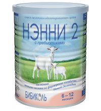 Молочная смесь Нэнни 2 с пребиотиками на основе козьего молока с 6 до 12 мес. 400 г