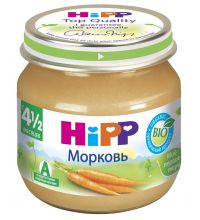 Детское пюре Hipp морковь с 45 мес. 80 г