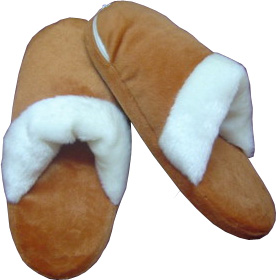 F-2503 Греющие тапочки (коричневый)