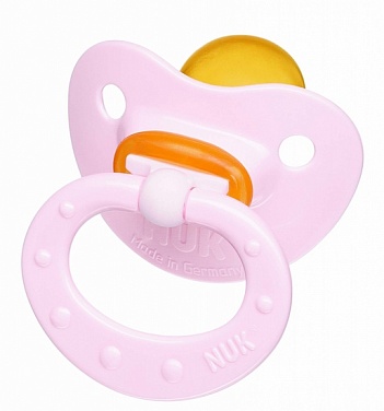 Пустышка Nuk Baby Rose для сна с кольцом латекср. 1 с рождения
