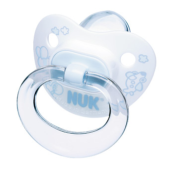 Пустышка Nuk Baby Blue для сна с кольцом силикон р. 2 с 6 мес.