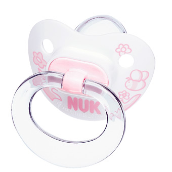 Пустышка Nuk Baby Rose для сна с кольцом силикон р. 2 с 6 мес.