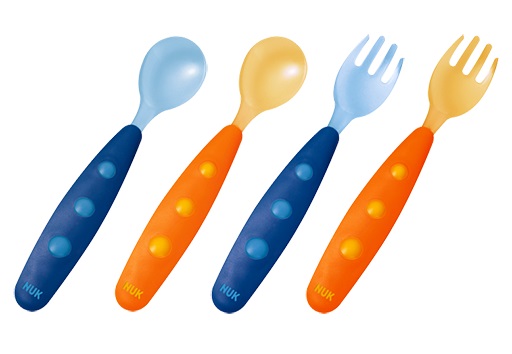 Мини столовые приборы Nuk пластик Easy Learning с 8 мес. 2 предмета