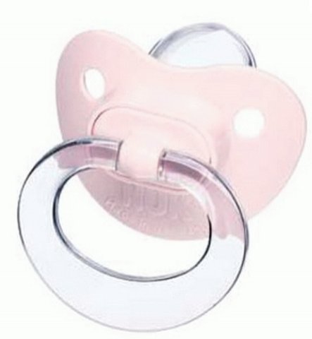 Пустышка Nuk Baby Rose для сна c кольцом силикон р. 1 с рождения