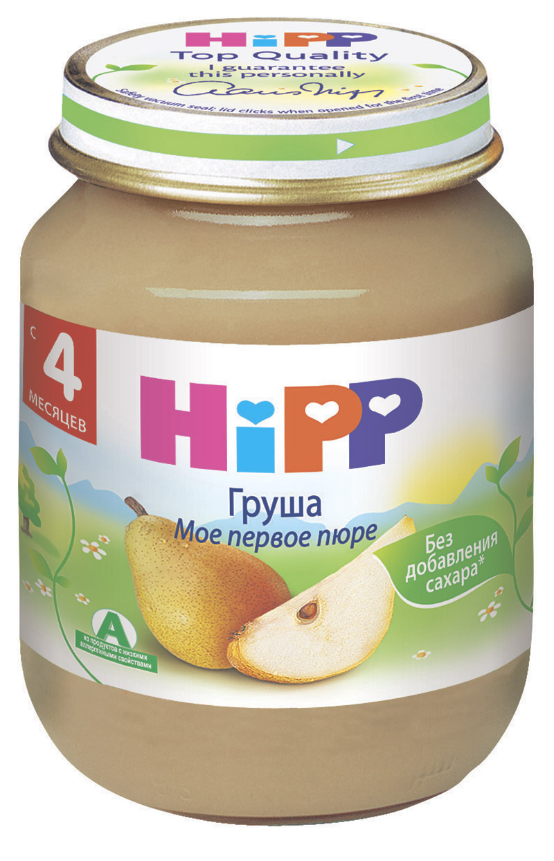 Десткое пюре Hipp груша. с 4-х мес. 125 г