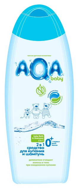 Средство для купания и шампунь Aqa Baby 2 в 1 (250 мл)